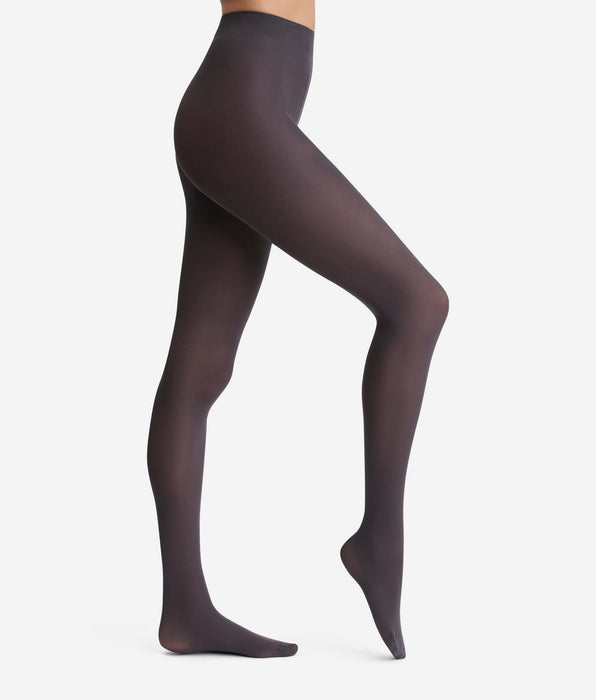 DIM Graue blickdichte Veloursstrumpfhose 50D - DIM Style