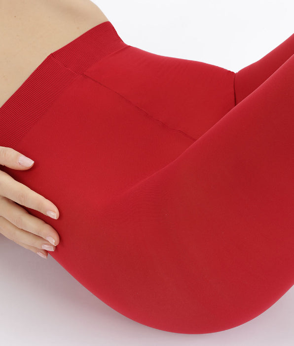 DIM Rote blickdichte Veloursstrumpfhose 50D - DIM Style