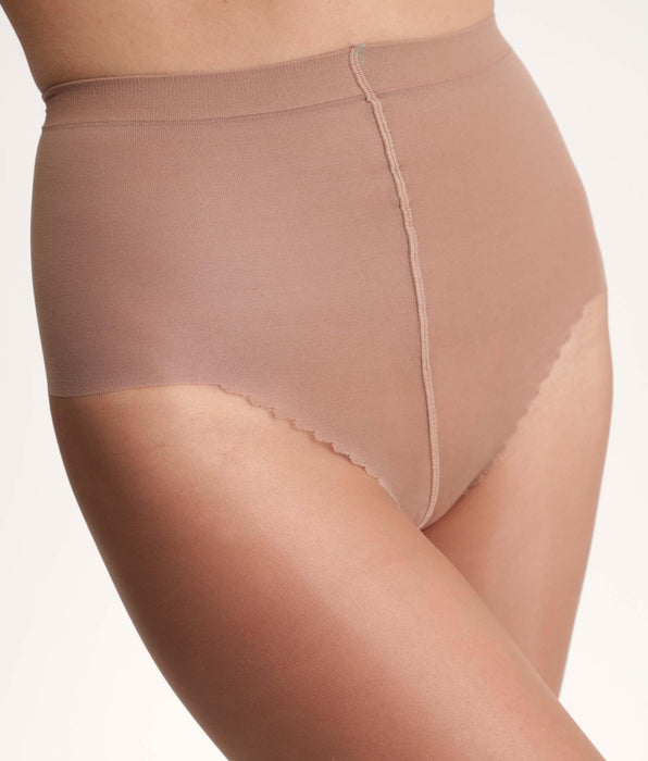 DIM Gazellenbraune Strumpfhose mit Bauch-weg-Effekt 15D - Sublim Ventre Plat