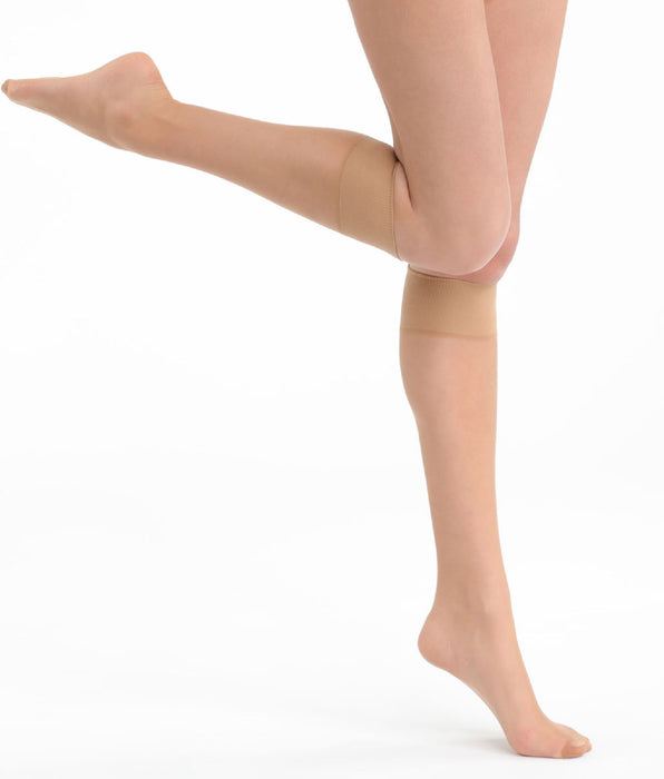 DIM 2er-Pack bernsteinfarbene transparente Kniestrümpfe 15D - Mes Essentiels
