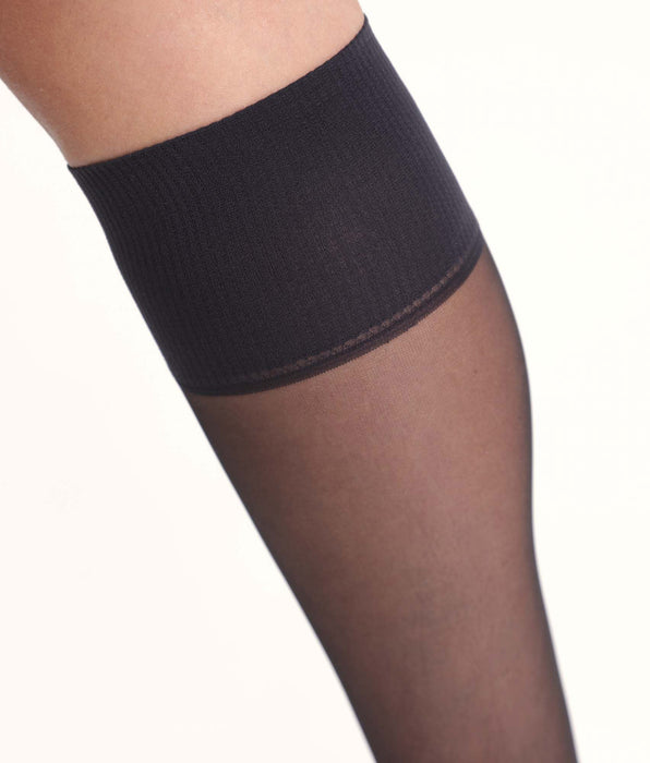 DIM 3er-Pack transparente Kniestrümpfe 20D in Schwarz - Beauty Resist