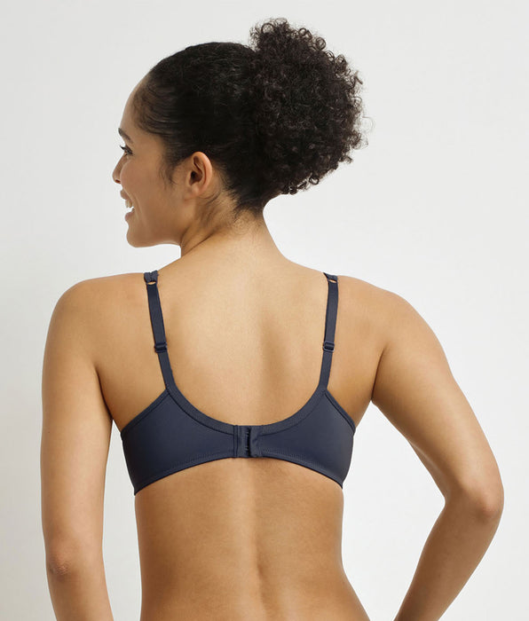 DIM Generous Vollschalen-BH aus Mikrofaser und Tüll Formal Blau-Grau