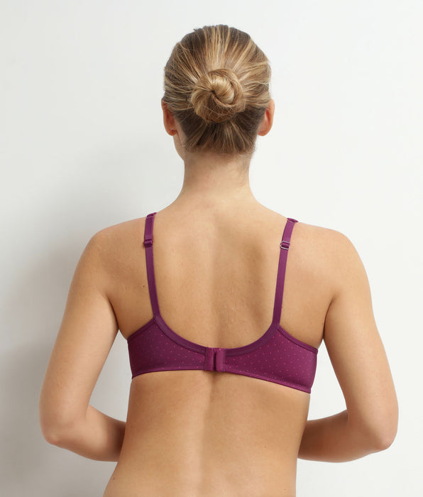 DIM Vollschalen-BH aus Mikrofaser und Tüll mit Punkten Generous