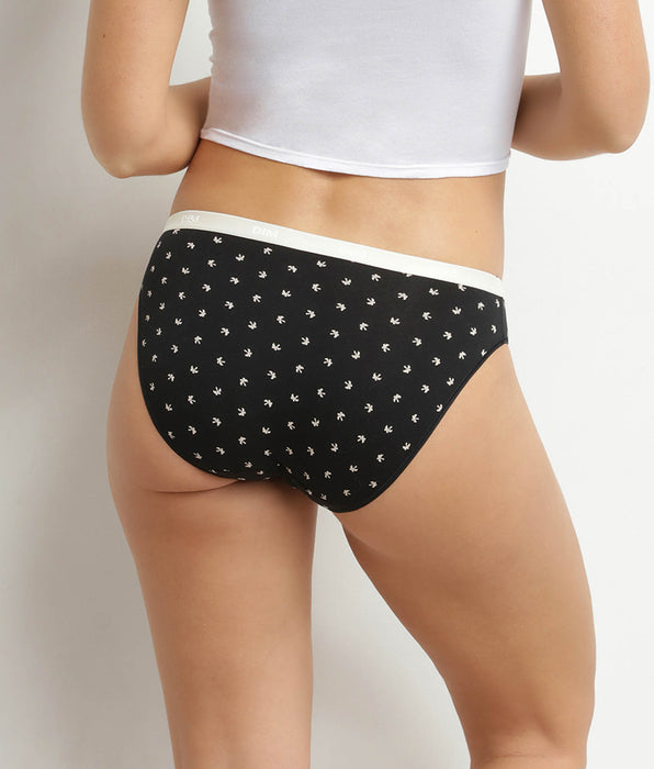 DIM 5er-Pack Damen-Slips aus Stretch-Baumwolle mit tropischem Muster von Les Pockets