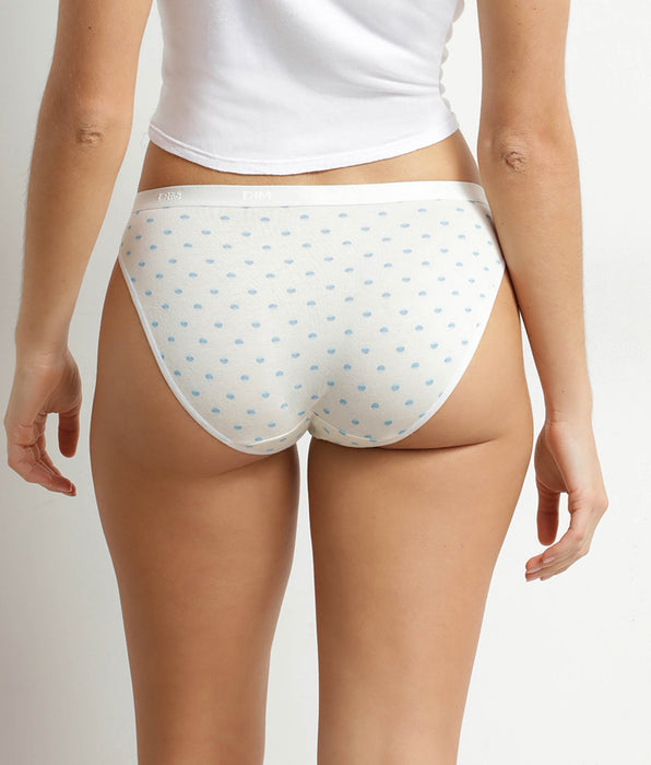 DIM 5er-Pack Damen-Slips aus Stretch-Baumwolle mit Marinemuster von Les Pockets