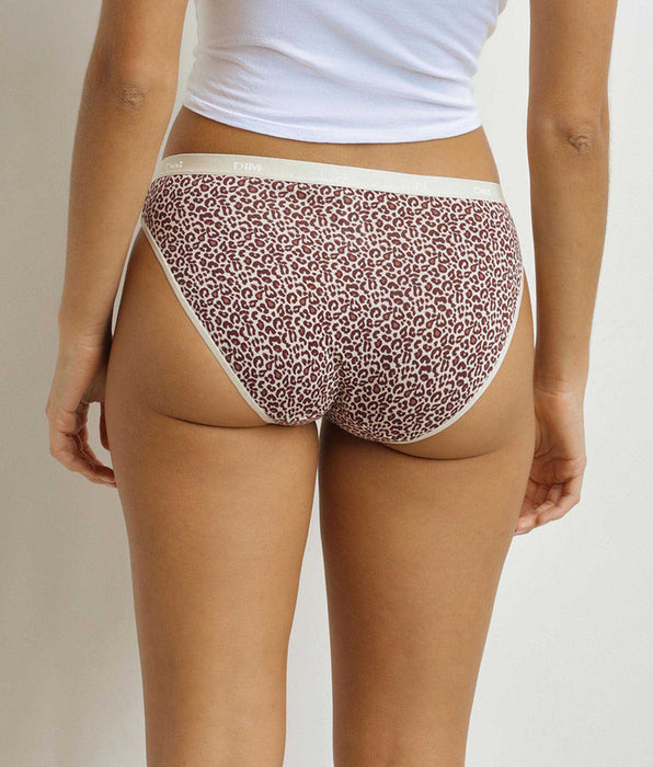 DIM 3er-Pack Damen-Slips mit Leopardenmuster Ecru Beige Les Pockets