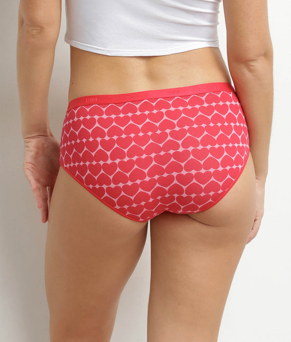 DIM 5er-Pack Damen-Boxershorts aus Stretch-Baumwolle mit Herzmuster Les Pockets