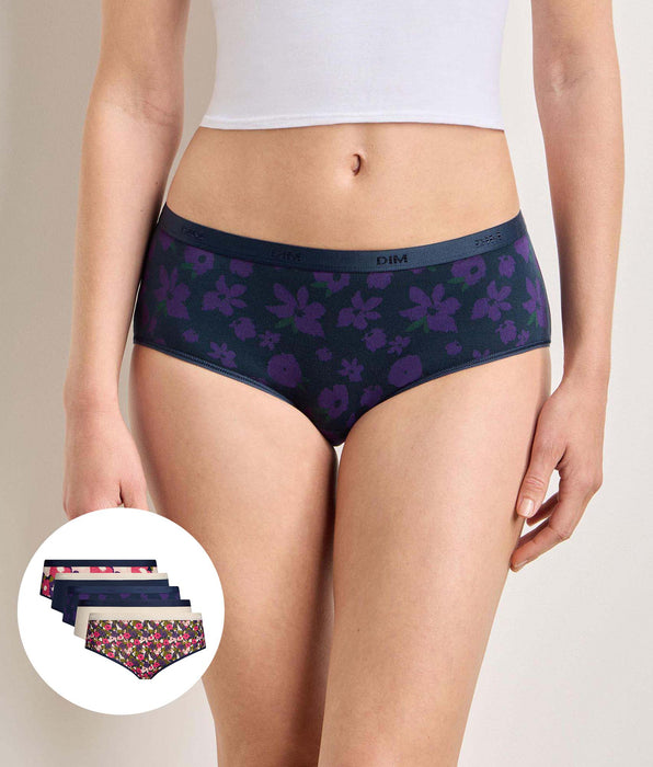 DIM 5er-Pack Shortys „Éclat Floral“ von Les Pockets Coton