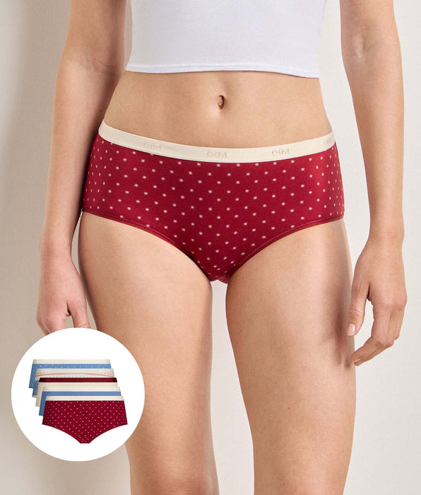 DIM 5er-Pack Shortys „Les Pockets Coton“ in Schneebraun