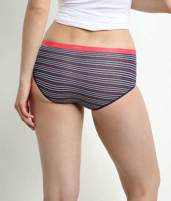 DIM 3er-Pack Hipster aus Stretch-Baumwolle pink/blau – Pockets