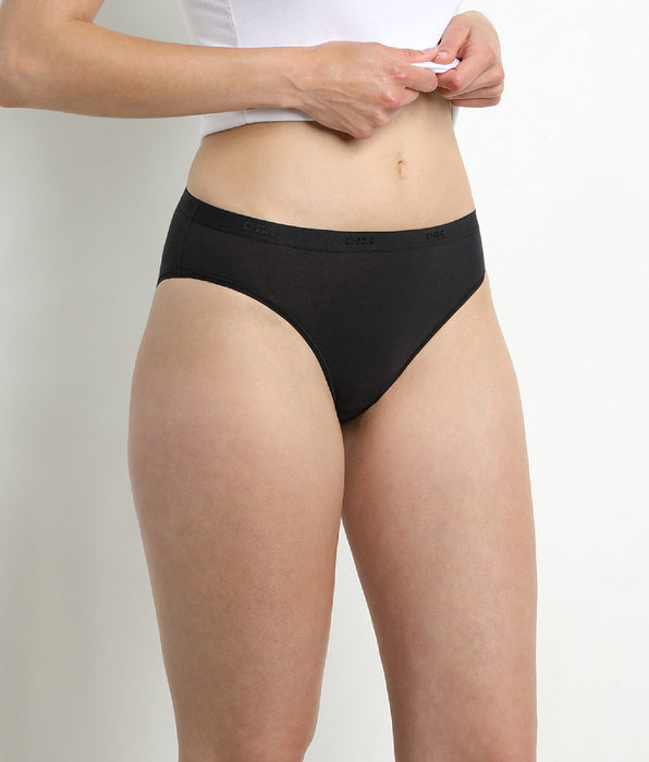 DIM 3er-Pack Slips schwarz/weiß/grau aus Stretch-Baumwolle – Pockets EcoDIM