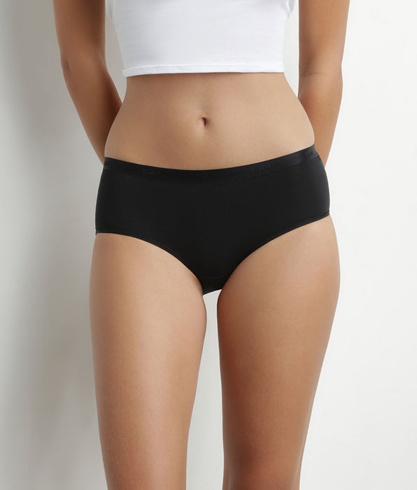 DIM 5er-Pack schwarz/nude/weiße Shorties aus Baumwolle – Les Pockets EcoDIM