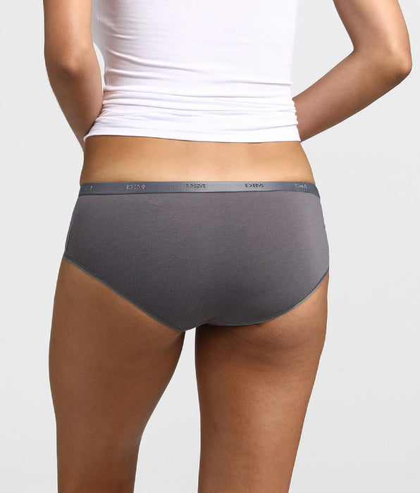 DIM 3er-Pack Hipster taupe/rosa/grau aus Stretch-Baumwolle – Pockets EcoDIM
