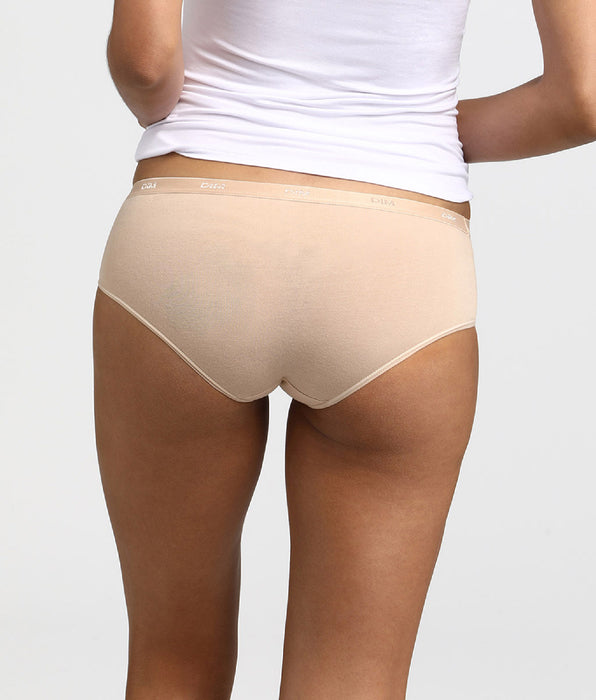 DIM 3er-Pack Hipster weiß/hautfarben/schwarz aus Stretch-Baumwolle – Pockets EcoDIM