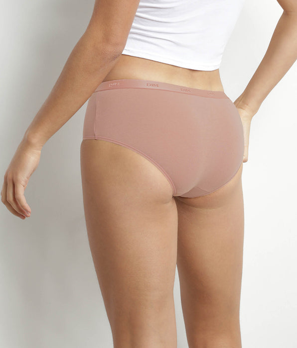 DIM 3er-Pack Hipster aus Stretch Baumwolle in Grau/Rosa – Pockets Ecodim