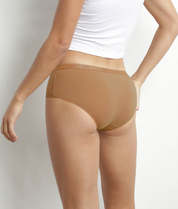 DIM 3er-Pack Hipster aus Stretch Baumwolle in Spekulatius Orange – Pockets Ecodim