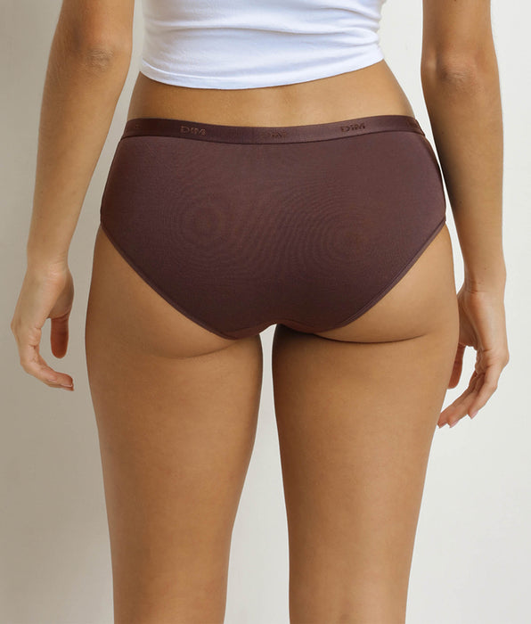 DIM 3er-Pack Damen-Boxershorts Cacao, Rot, Schwarz Les Pockets Ecodim
