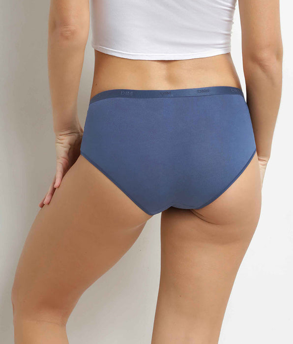 DIM 3er-Pack Damen-Boxershorts aus Stretch-Baumwolle Grau Rot Les Pockets Ecodim