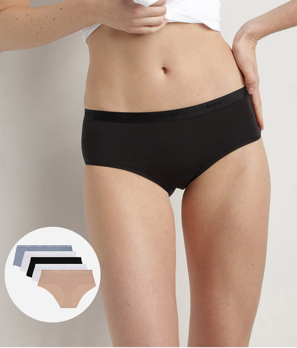 DIM 5er-Pack Hipster in Schwarz/Weiß/Hautfarben/Grau - Pockets EcoDIM