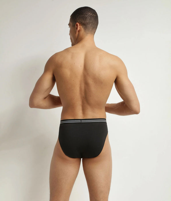 DIM 4er-Pack schwarze Slips aus Stretch-Baumwolle - EcoDIM