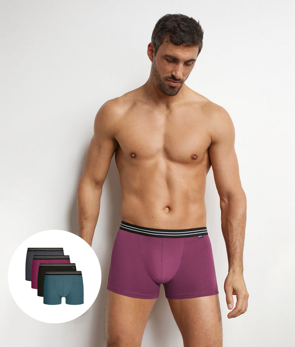 DIM 4er-Pack Herren-Boxershorts aus Stretch-Baumwolle Fusion EcoDim