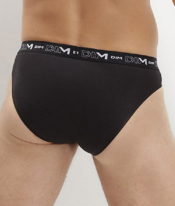 DIM 2er-Pack Slips aus Stretch-Baumwolle schwarz