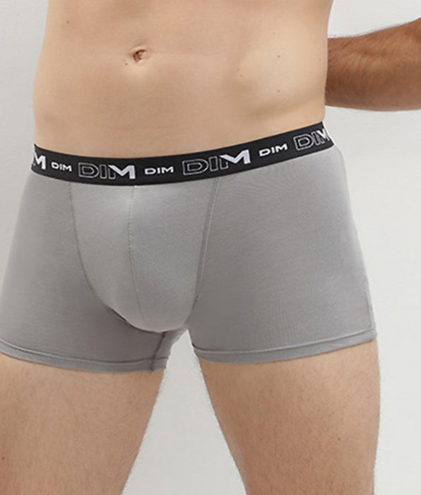 DIM 3er-Pack schwarze/stahlgraue/weiße Boxershorts mit Logobund