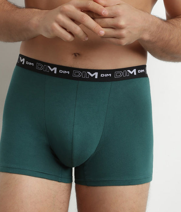 DIM 3er-Pack Herren-Boxershorts aus Stretch-Baumwolle Grün/Blau