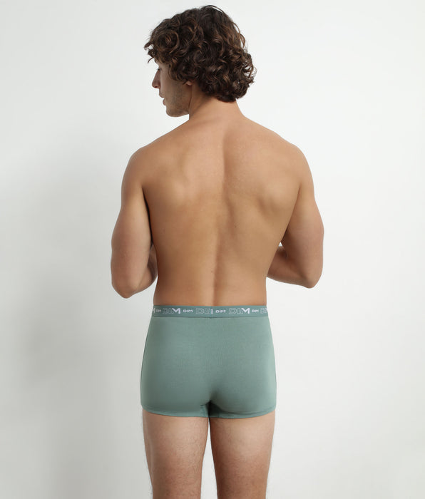 DIM 3er-Pack Herren-Boxershorts aus Stretch-Baumwolle Schwarz/Grün