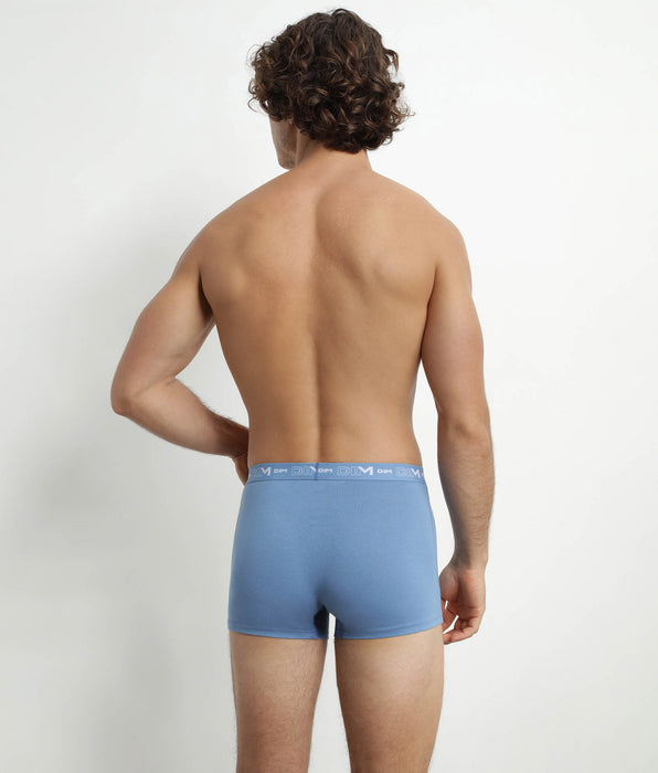 DIM 3er-Pack Herren-Boxershorts Blau Riviera Denim/Schwarz aus Stretch-Baumwolle
