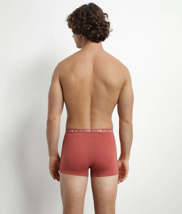 DIM 3er-Pack Herren-Boxershorts Schwarz/Braun Terracotta meliert aus Stretch-Baumwolle