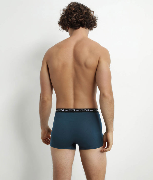DIM 3er-Pack Herren-Boxershorts Schwarz/Grün/Blau aus Stretch-Baumwolle