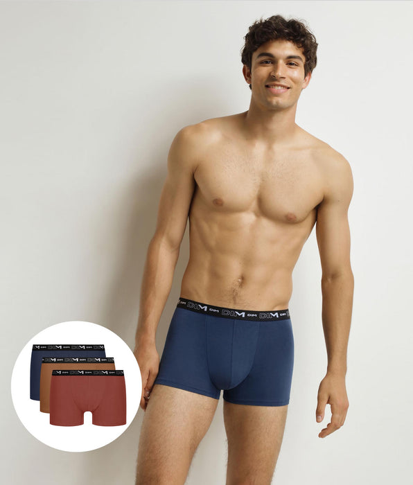 DIM 3er-Pack Herren-Boxershorts Coral Ocker Nocturne Cotton Stretch
