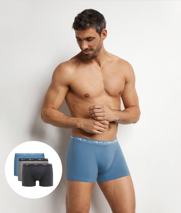 DIM 3er-Pack Boxershorts für Herren City Chiné Dim Coton Stretch