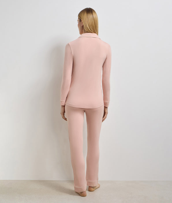 DIM Gerade geschnittene Hose aus elastischer Viskose in Soft Blush