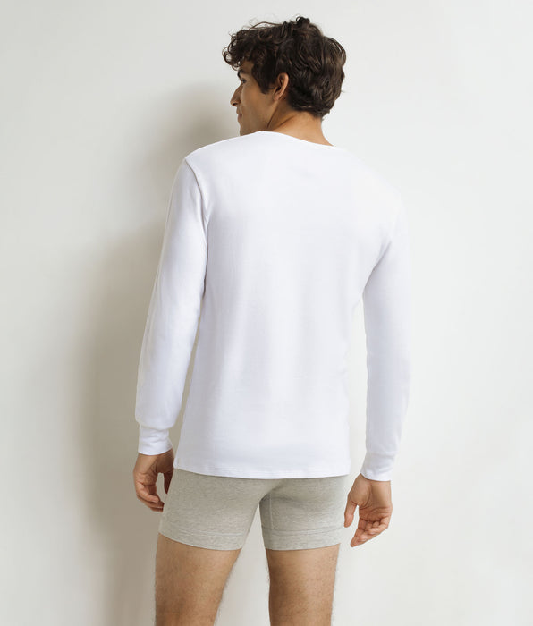 DIM Weißes Herren-T-Shirt aus Baumwolle Dim Thermal
