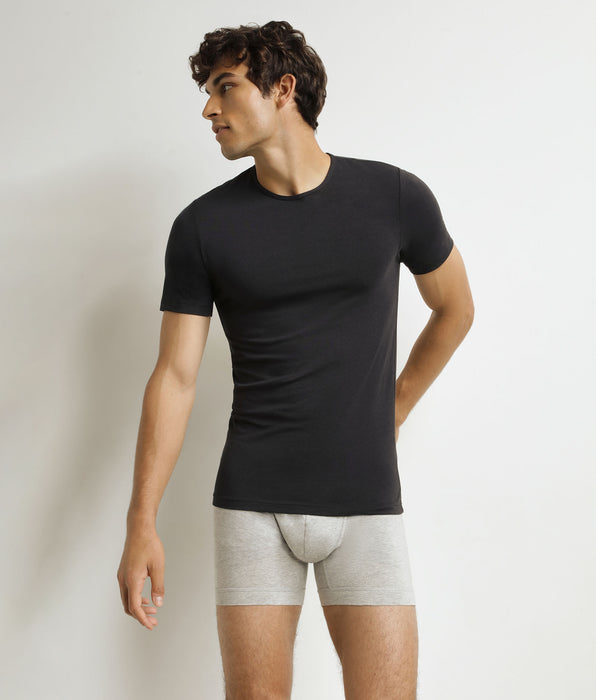 DIM Herren-T-Shirt mit kurzen Ärmeln Schwarz Dim Thermal