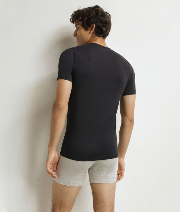 DIM Herren-T-Shirt mit kurzen Ärmeln Schwarz Dim Thermal
