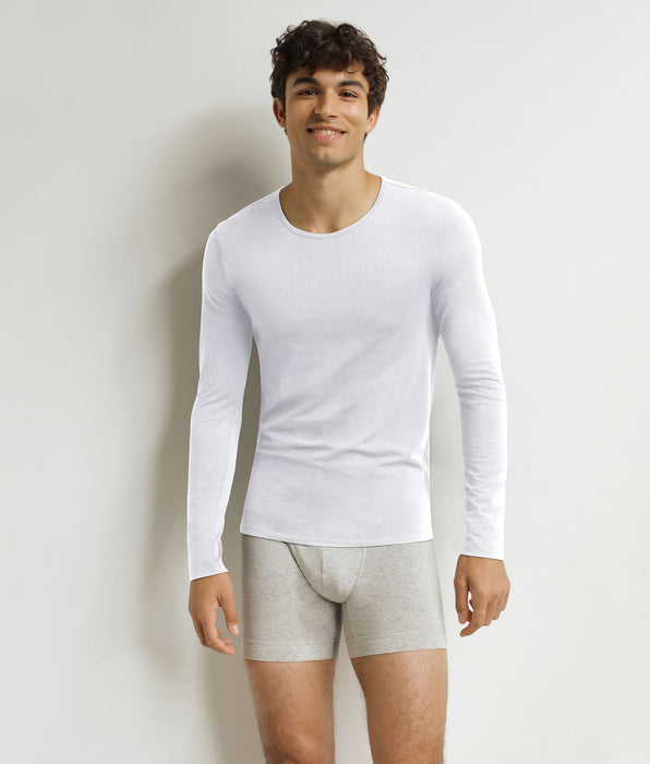 DIM Herren-Langarmshirt Weiß Dim Thermal
