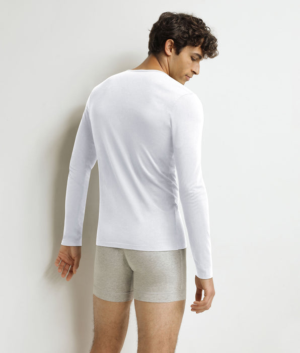 DIM Herren-Langarmshirt Weiß Dim Thermal