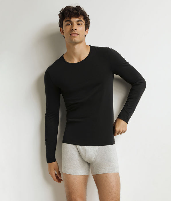 DIM Herren-T-Shirt mit langen Ärmeln Schwarz Dim Thermal