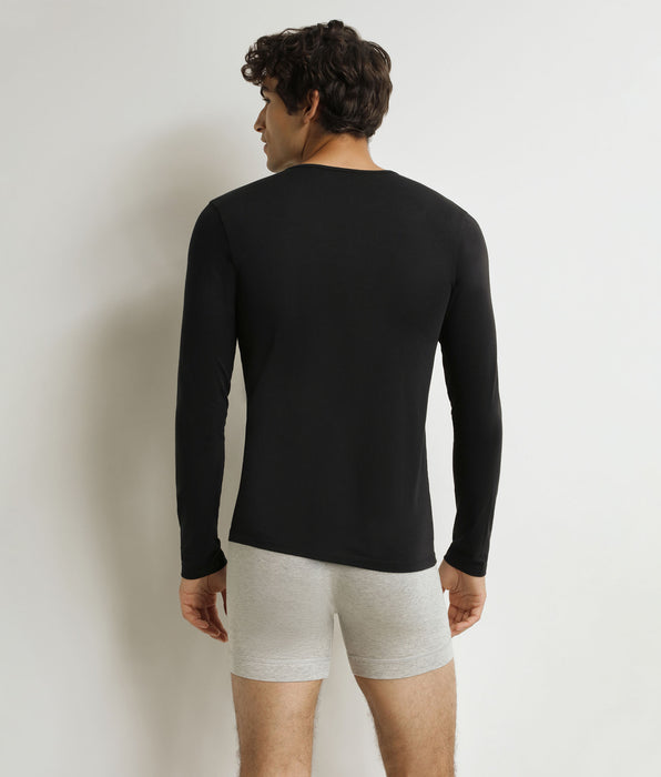 DIM Herren-T-Shirt mit langen Ärmeln Schwarz Dim Thermal