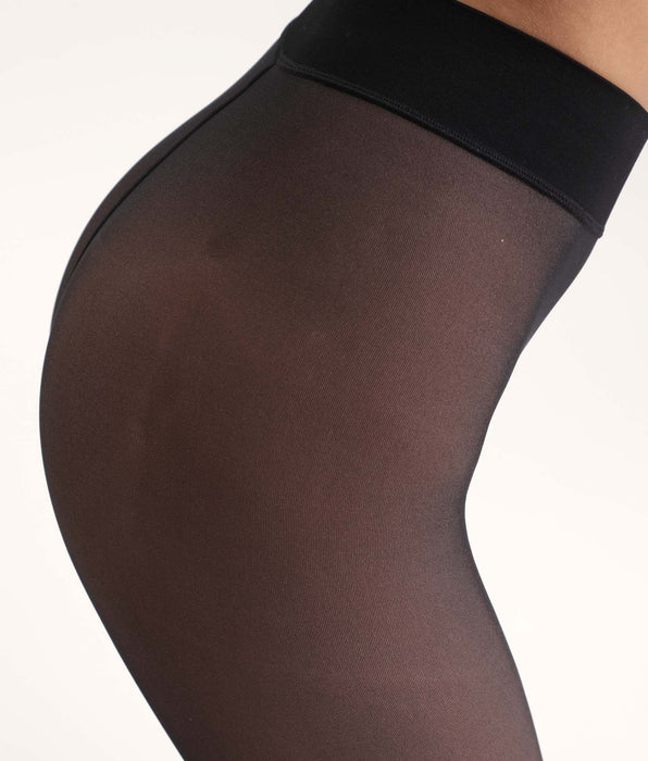DIM Warme Strumpfhose mit Transparent-Effekt Schwarz Thermo
