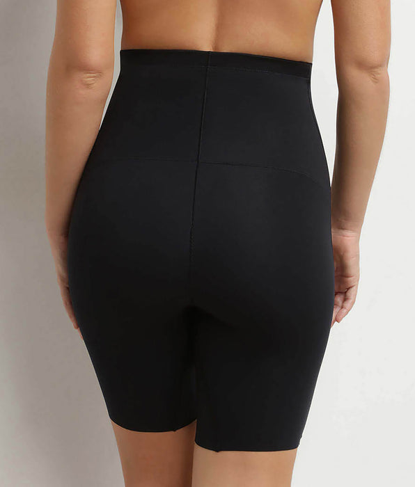 DIM Lange formende Shorts für Damen aus Mikrofaser Schwarz Dim Silhouette Contour
