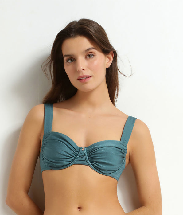 DIM Badeanzug-Oberteil mit Bügeln für Damen Smaragdgrün Dim Swimwear