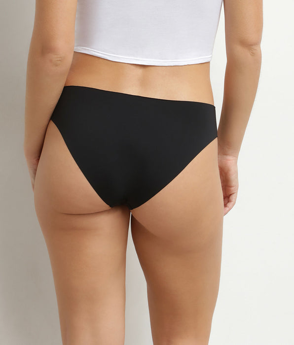 DIM Unsichtbarer Damen-Slip aus Mikrofaser Schwarz Dim