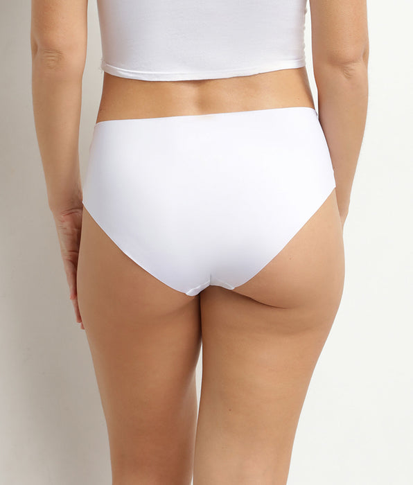 DIM Unsichtbarer Slip mit hoher Taille für Damen aus Mikrofaser Weiß Dim