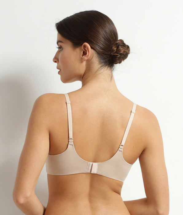 DIM Gepolsterter BH ohne Bügel aus Mikrofaser Nude Dim Invisible