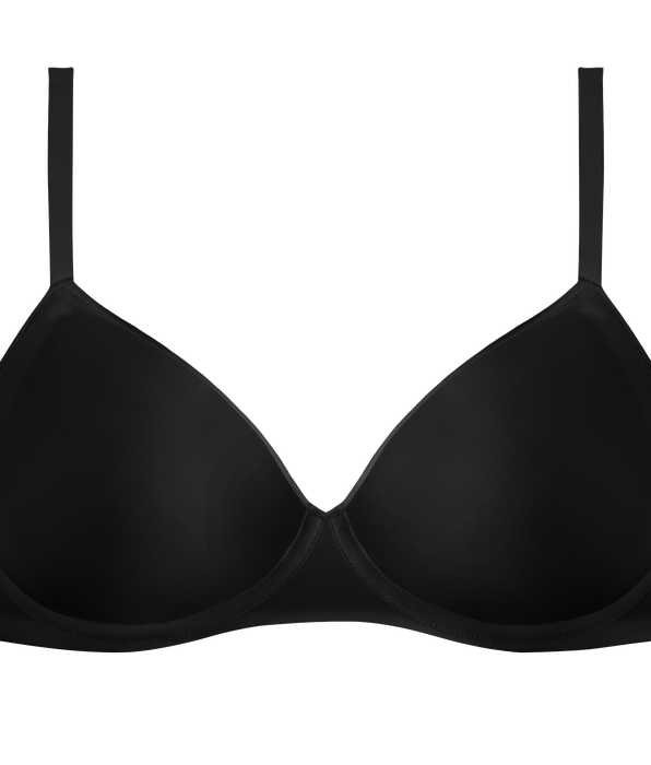DIM Triangel-BH ohne Bügel aus Mikrofaser Schwarz Dim Invisible