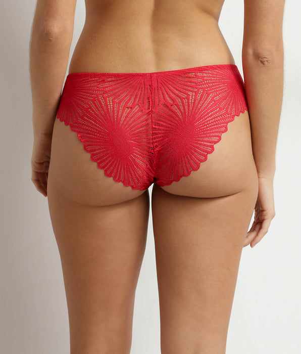 DIM Damenhöschen aus Satin und floraler Spitze Rouge Chocolove
